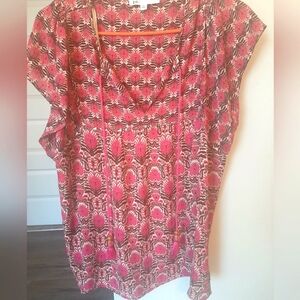 DR 2 Ruffle Sleeve Sleeveless Flowy Summer Shirt XL